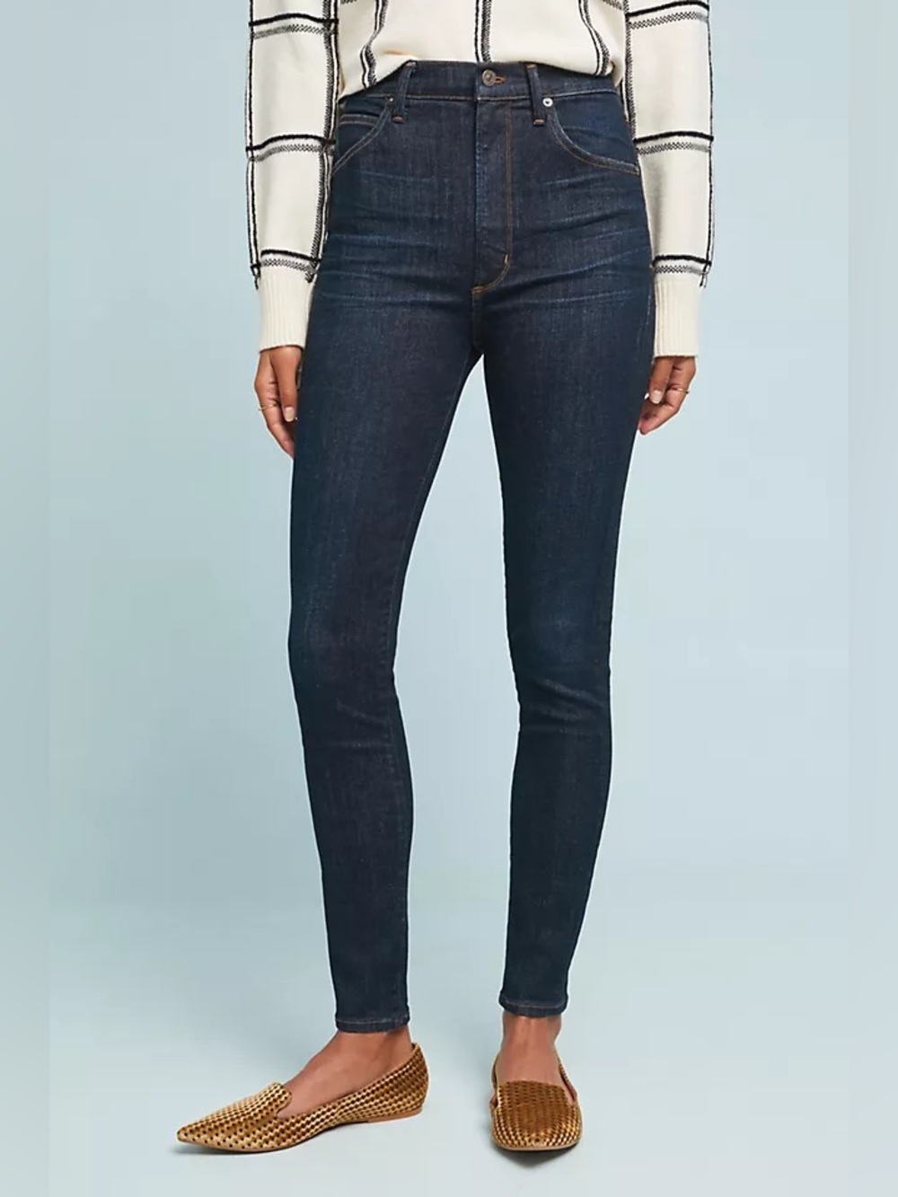 Citizens of Humanity Chrissy Uber High Rise Skinny Jeans Dark Wash Denim sz 28